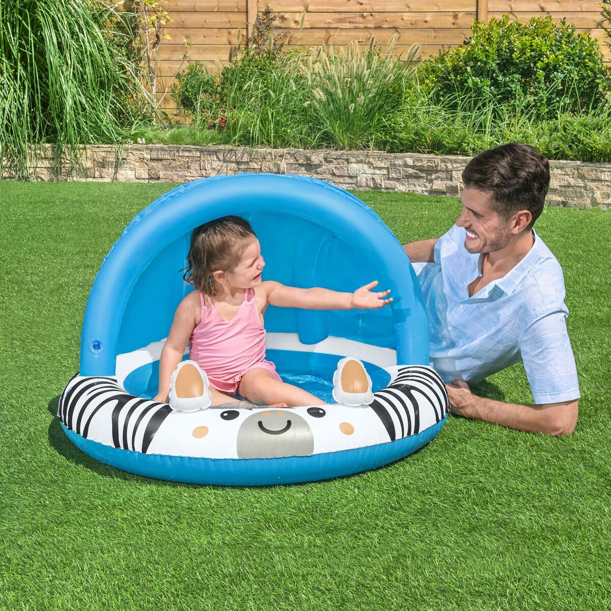 Oppustelig Pool til Børn Bestway Zebra 97 x 66 cm